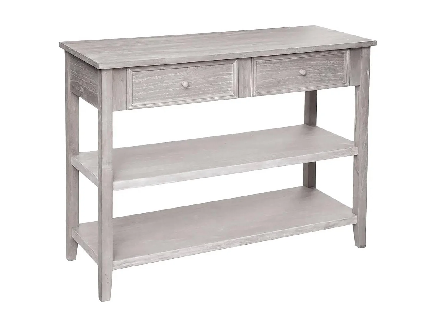 Console 2 Tiroirs en Bois "Charme" 110cm Naturel