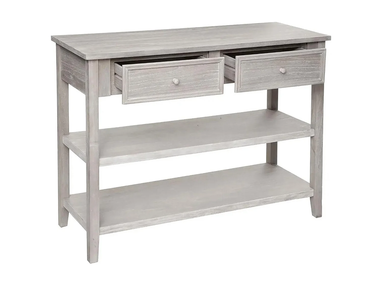 Console 2 Tiroirs en Bois "Charme" 110cm Naturel