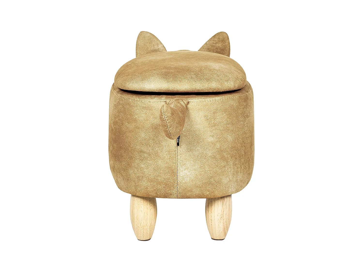 Pouf animaletto contenitore FOX Velluto Arancione