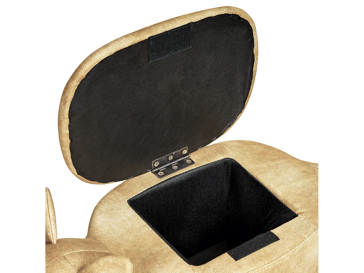 Pouf animaletto contenitore FOX Velluto Arancione