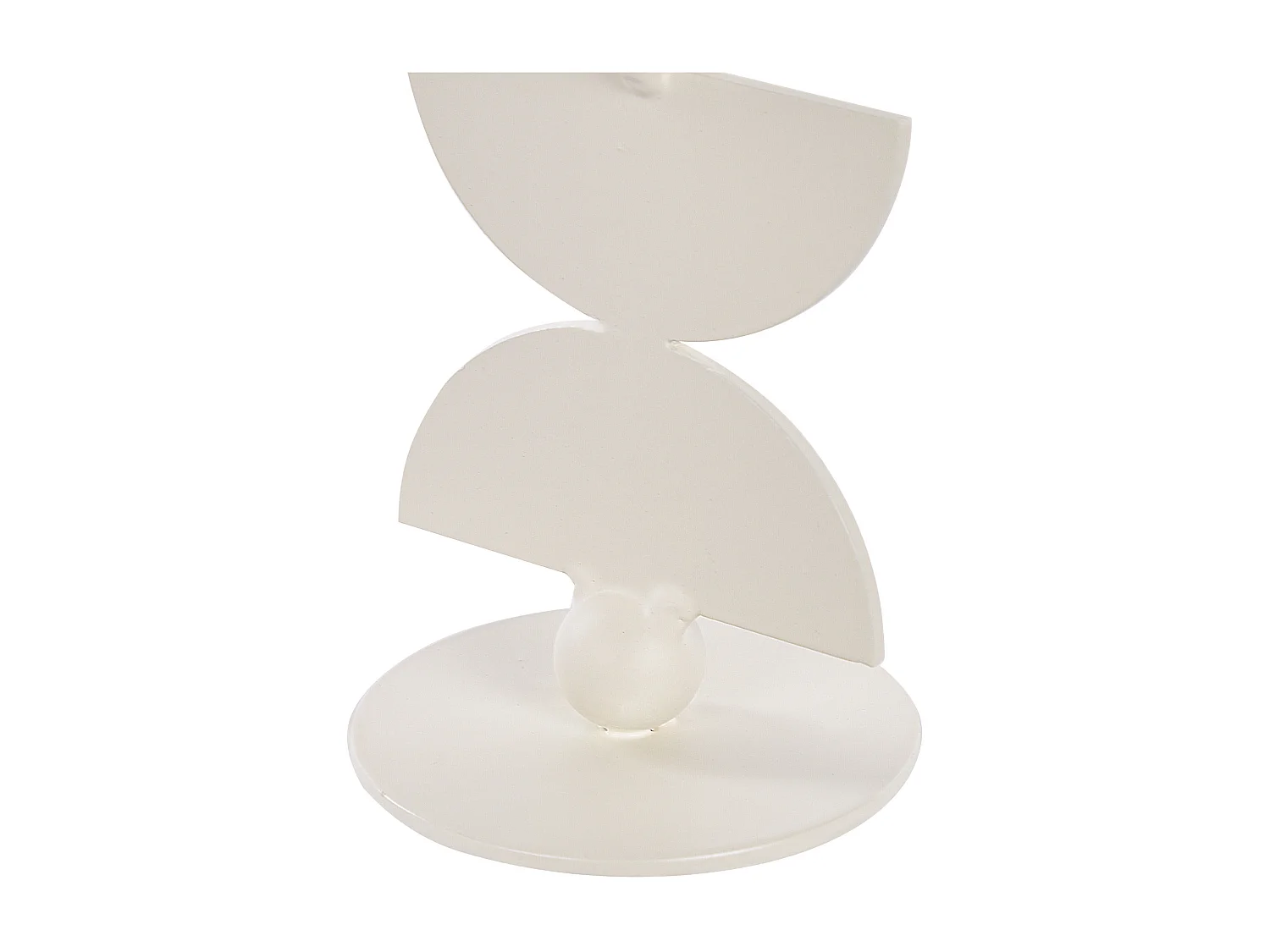 Kandelaar set van 2 ijzer wit 13 cm DAPHNI