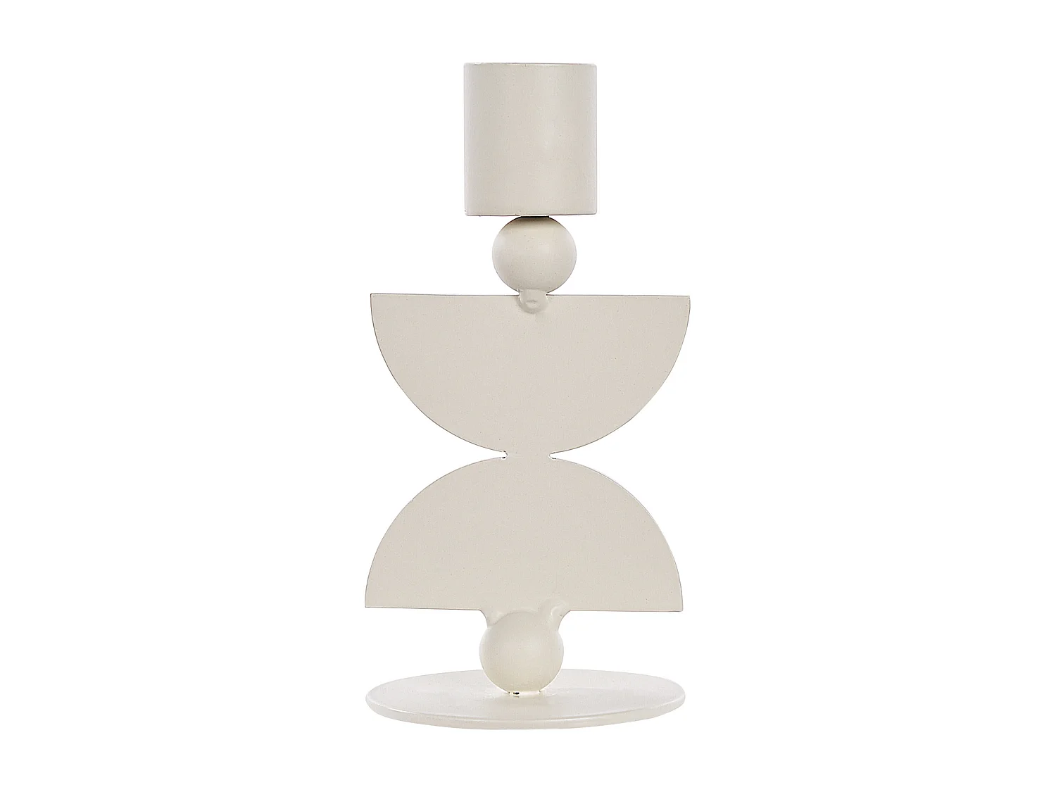 Kandelaar set van 2 ijzer wit 13 cm DAPHNI