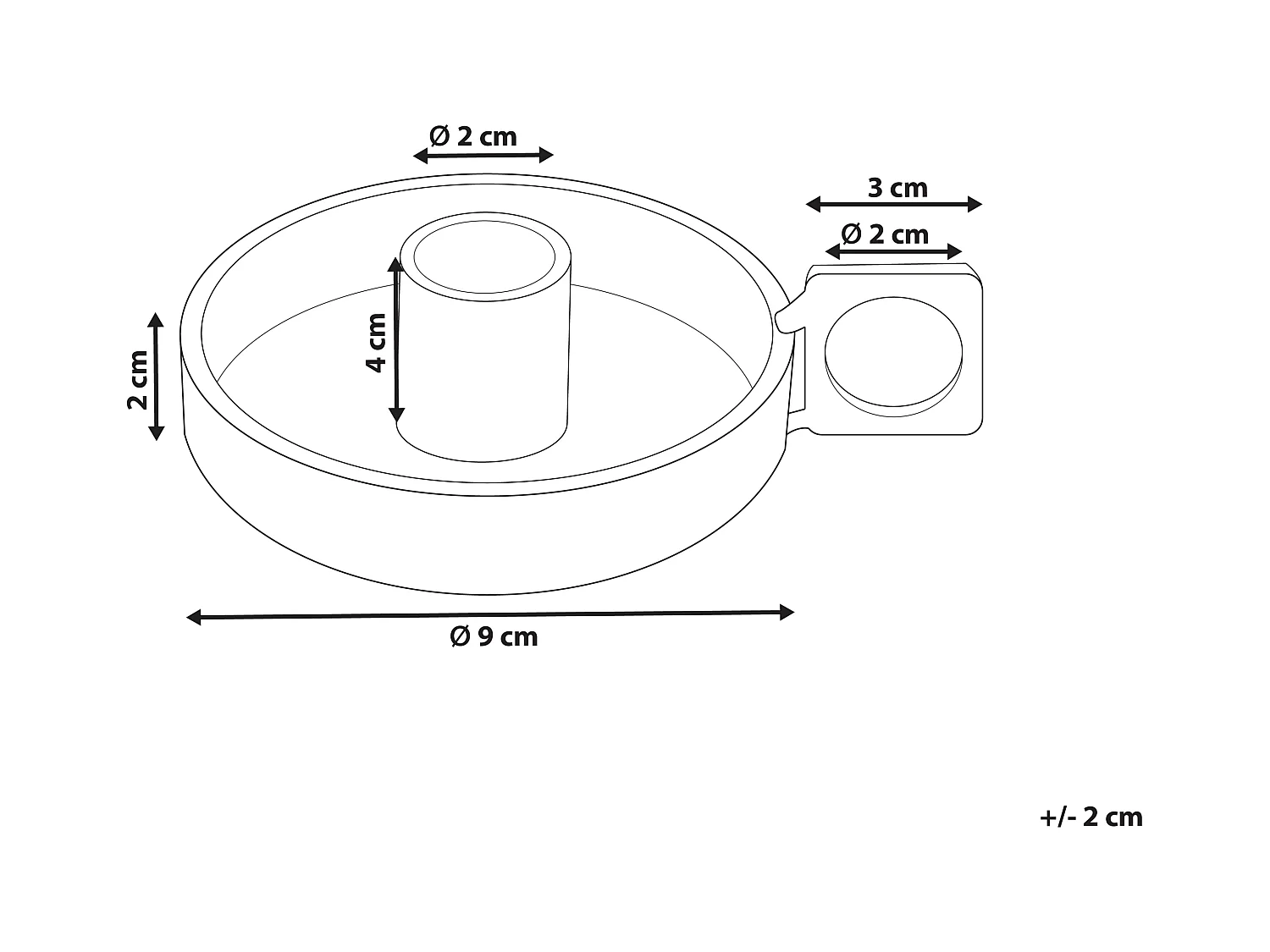 Świecznik CHORIO Metal 4 cm Miętowy