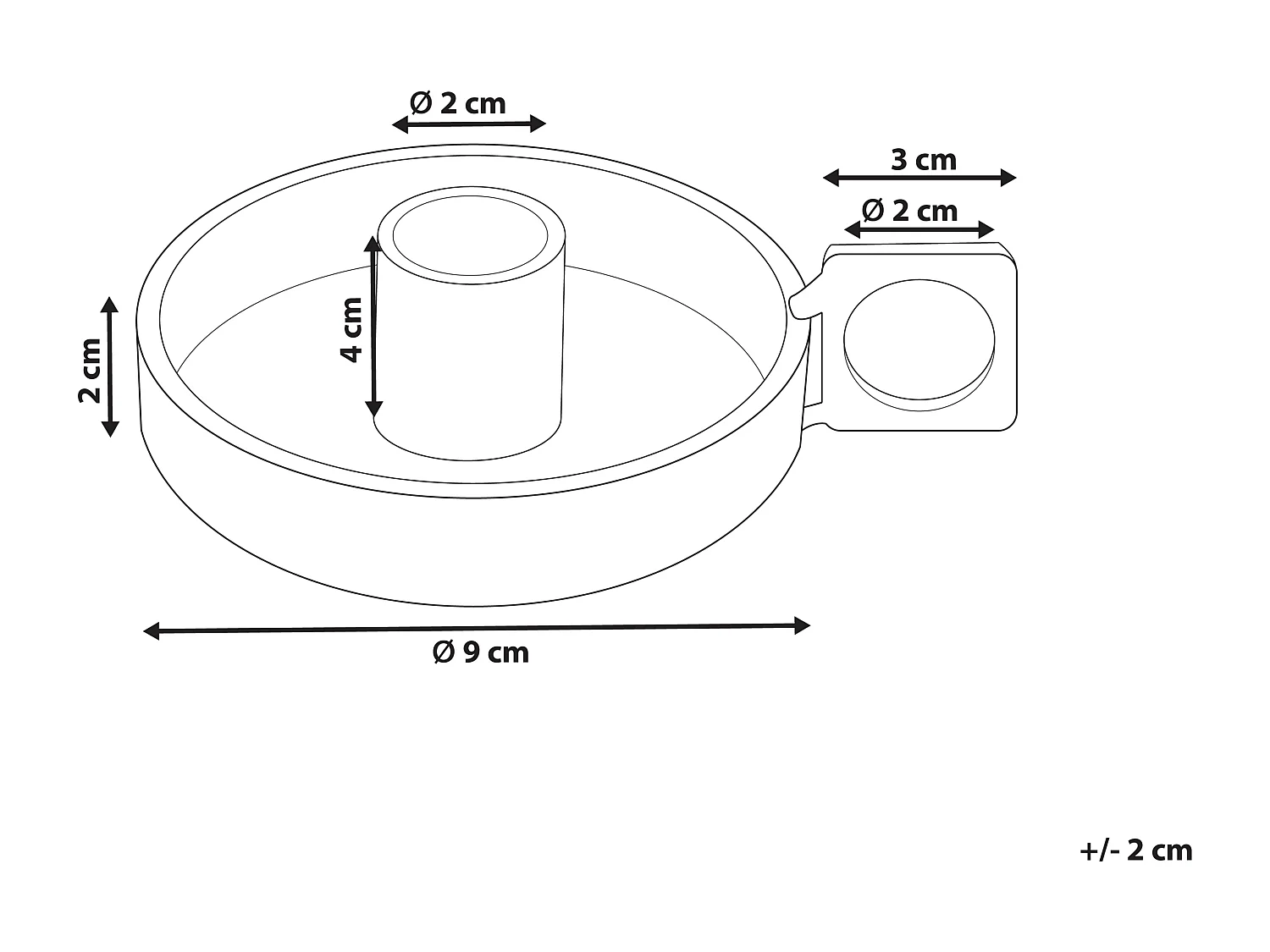 Bougeoir CHORIO Métal 4 cm Vert menthe