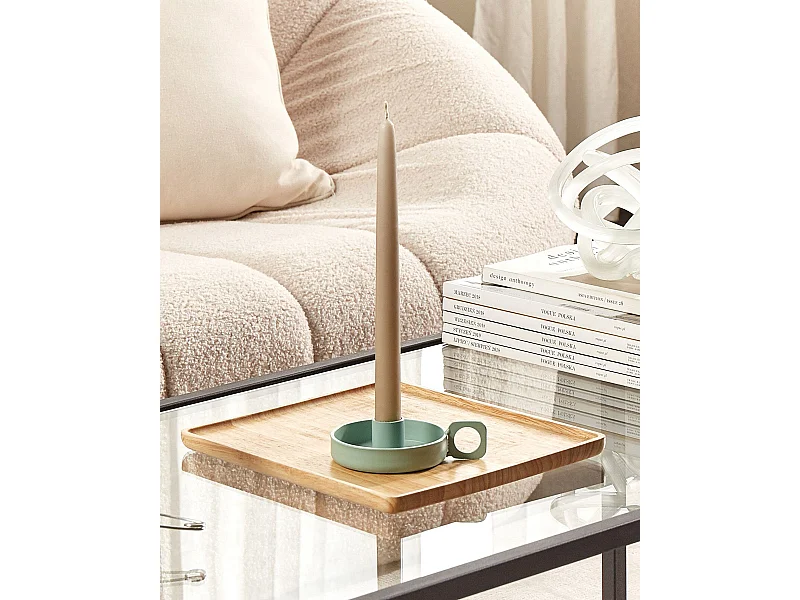 Bougeoir CHORIO Métal 4 cm Vert menthe