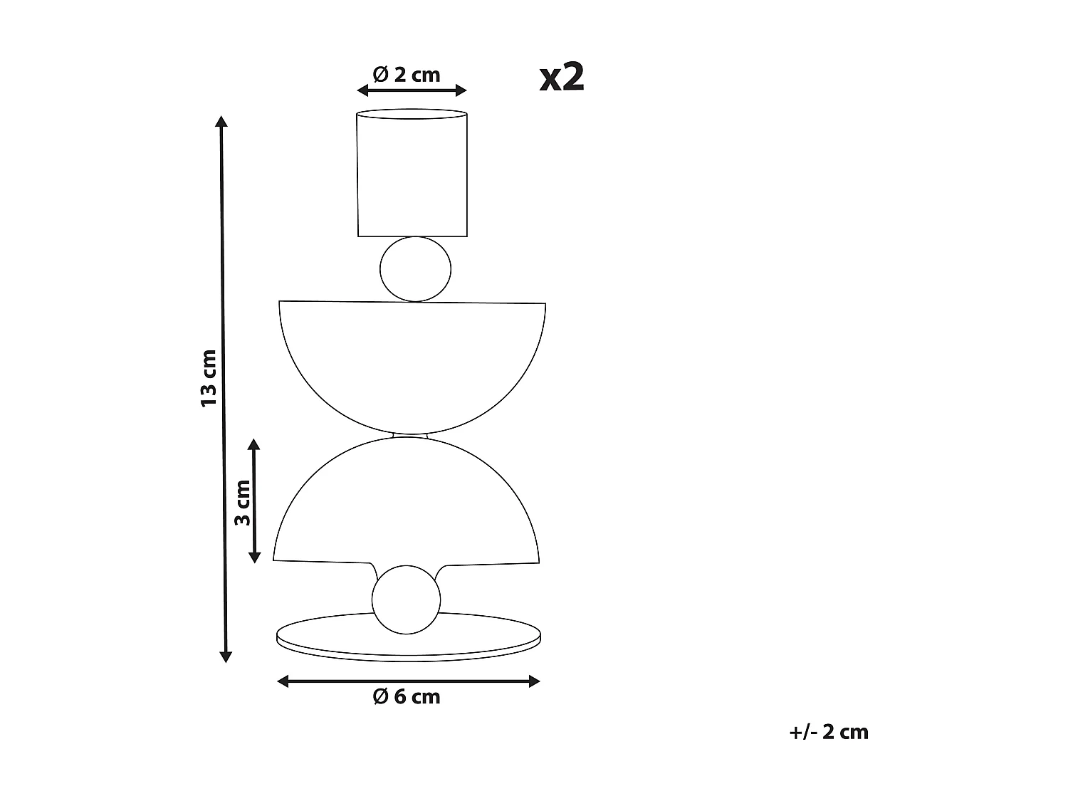 Kaarshouder DAPHNI Metaal 13 cm Geel