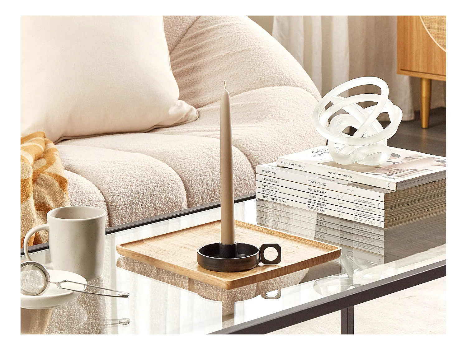 Kandelaar ijzer zwart ⌀ 9 cm CHORIO