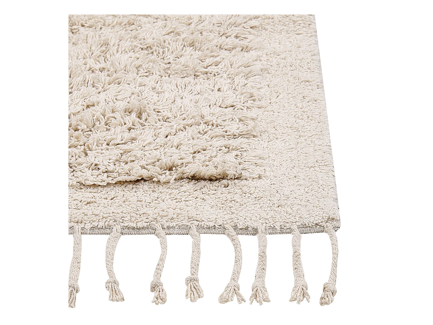 Vloerkleed katoen beige 140 x 200 cm BITLIS