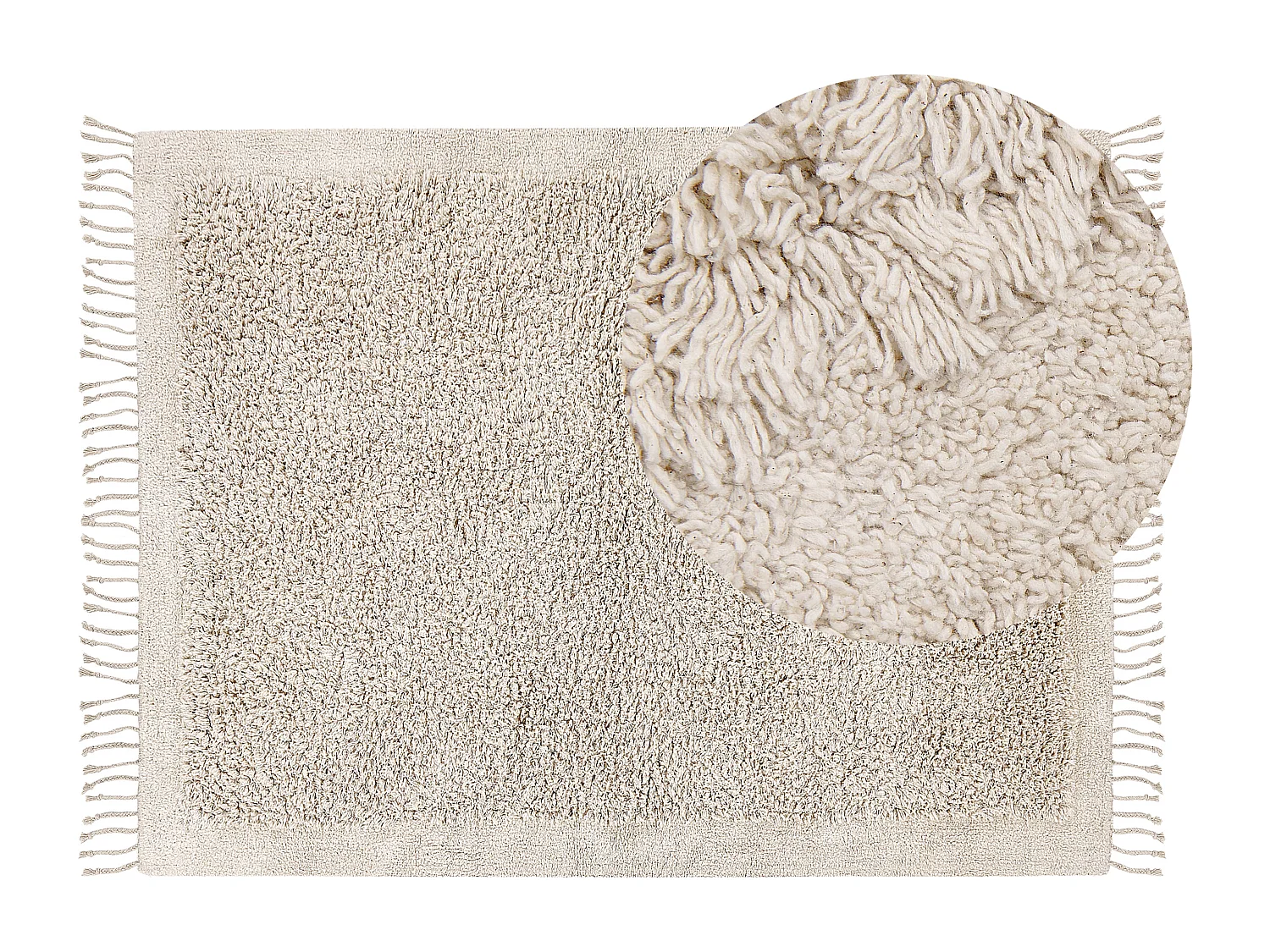 Tapis BITLIS Beige clair 140 x 200 cm Coton
