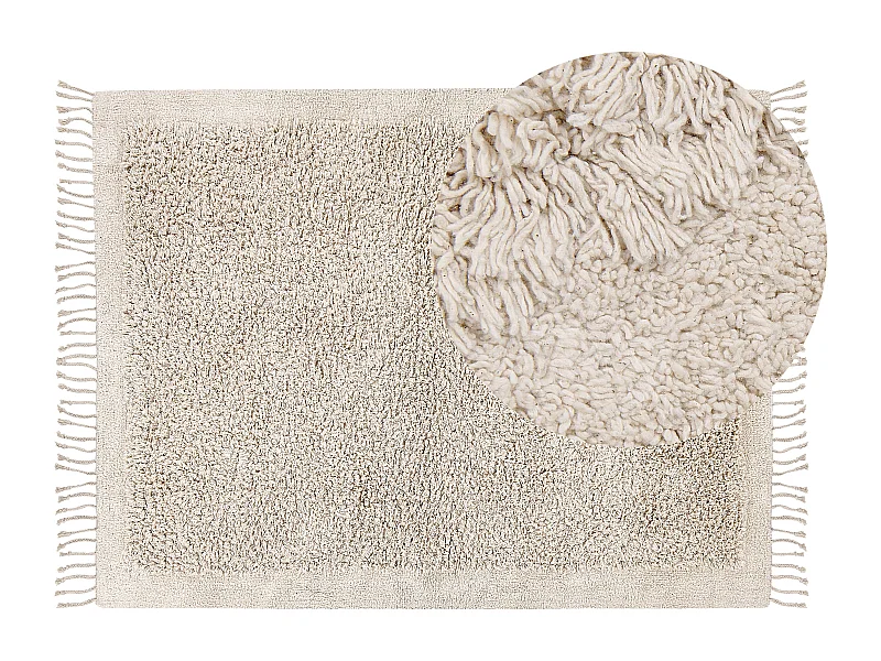 Tapis BITLIS Beige clair 140 x 200 cm Coton
