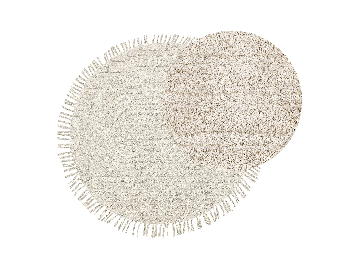 Tapis HALFETI Beige clair ø 140 cm Coton