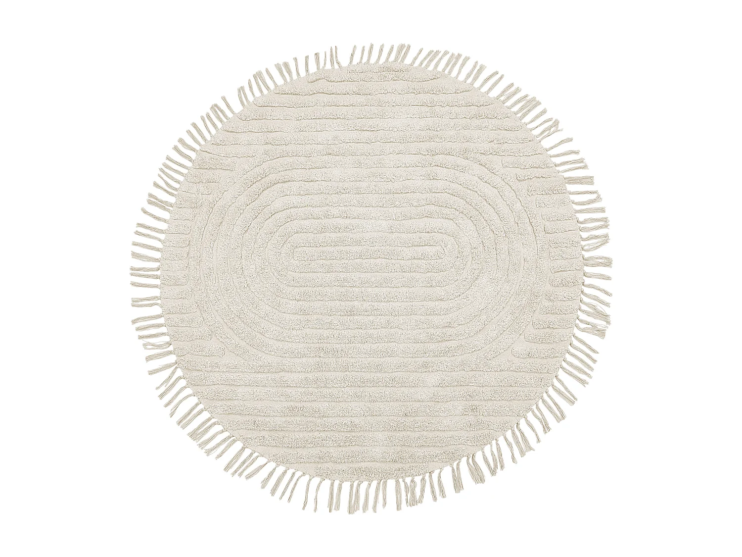 Tapis HALFETI Beige clair ø 140 cm Coton