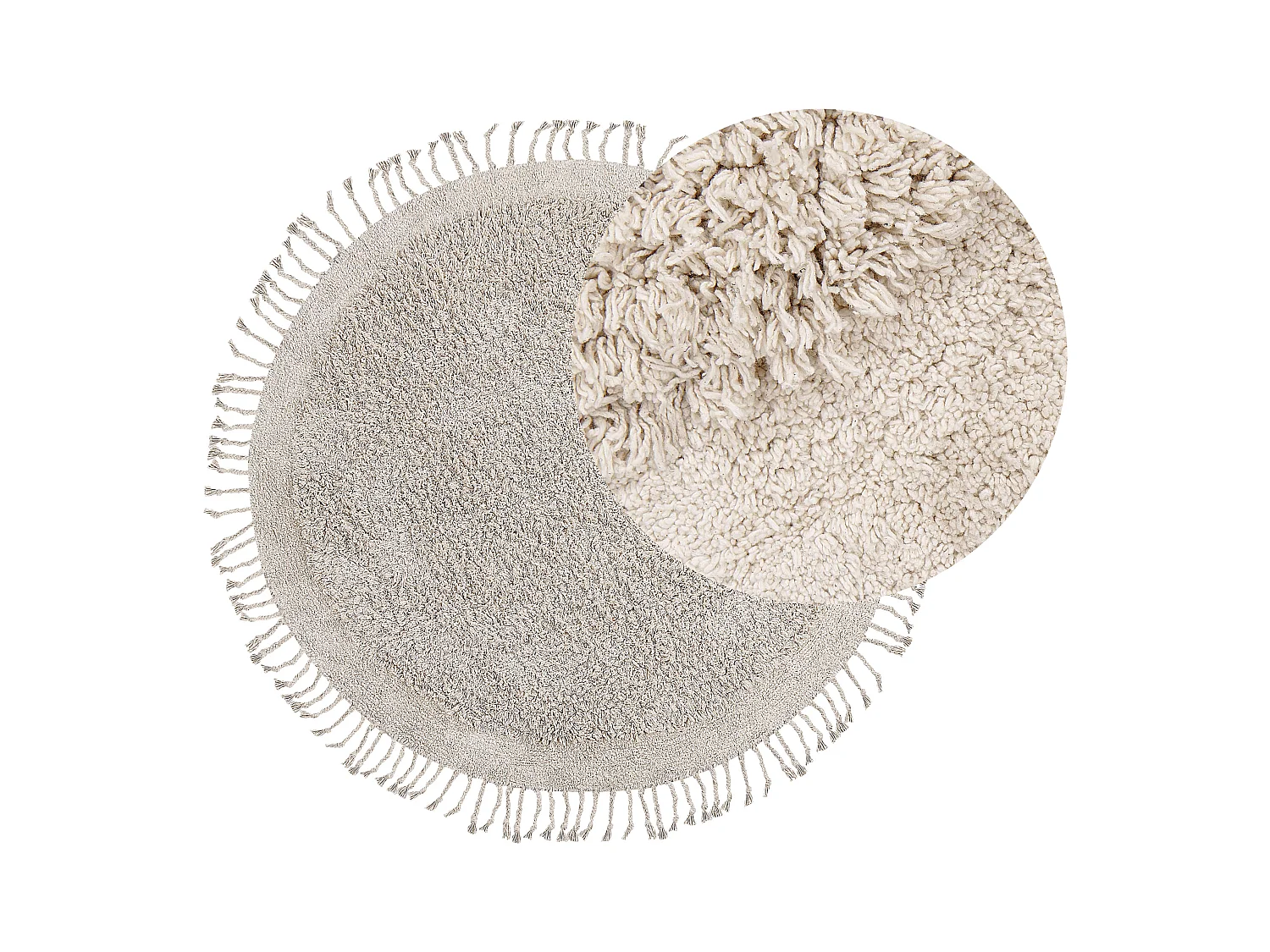 Tapis BITLIS Beige clair ø 140 cm Coton