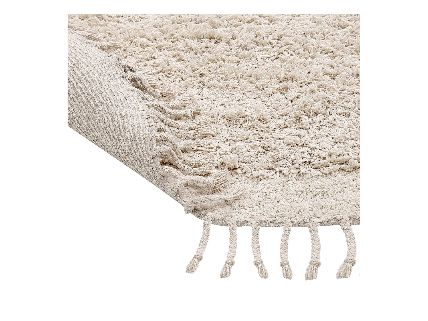 Tapis BITLIS Beige clair ø 140 cm Coton