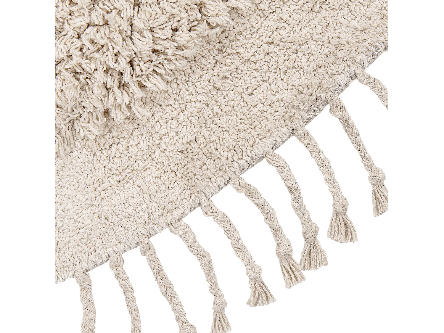 Tapete redondo de algodão creme ⌀ 140 cm BITLIS