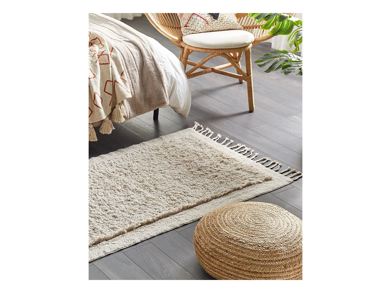 Tapis BITLIS Beige clair 80 x 150 cm Coton