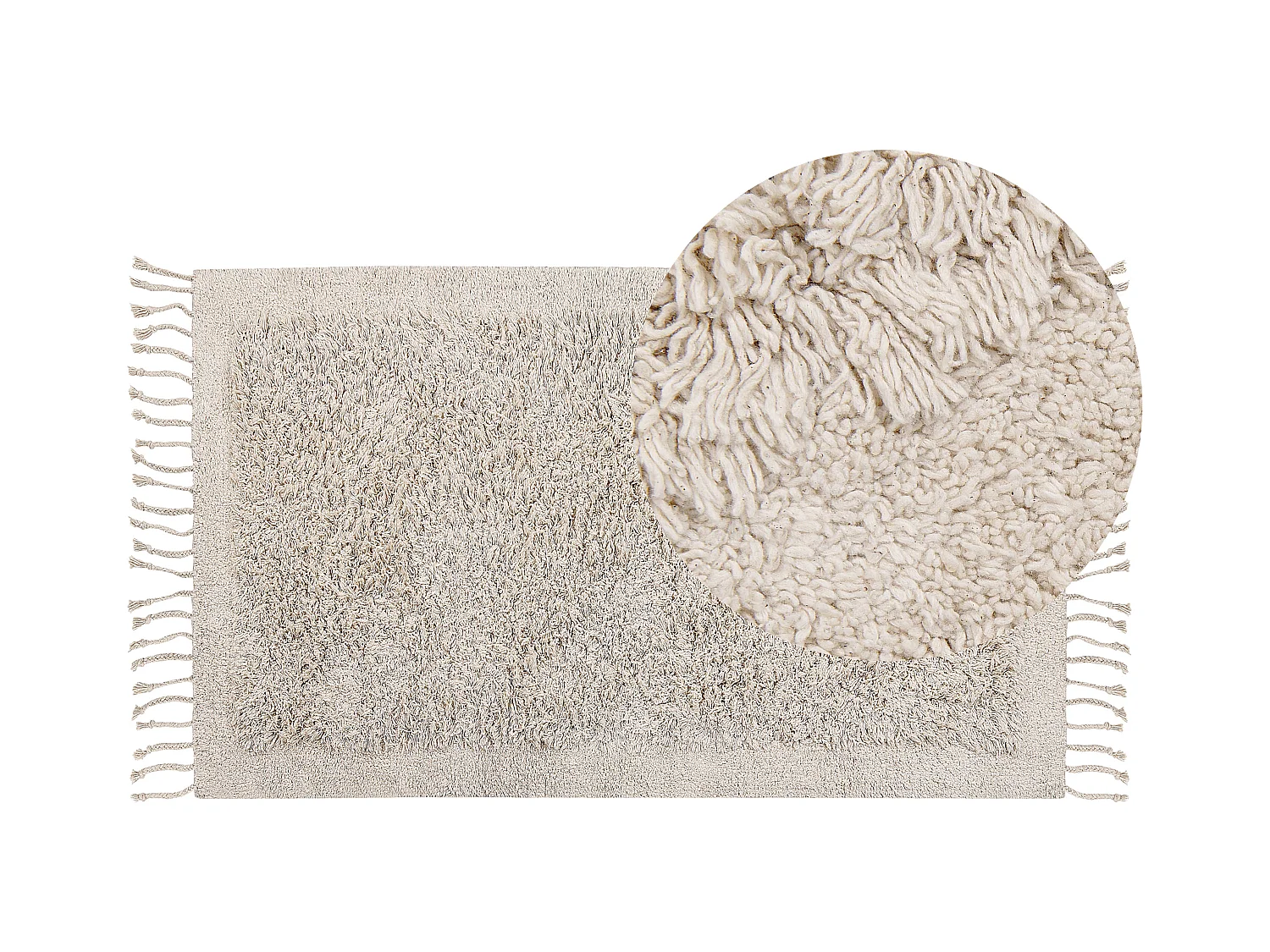 Tapis BITLIS Beige clair 80 x 150 cm Coton