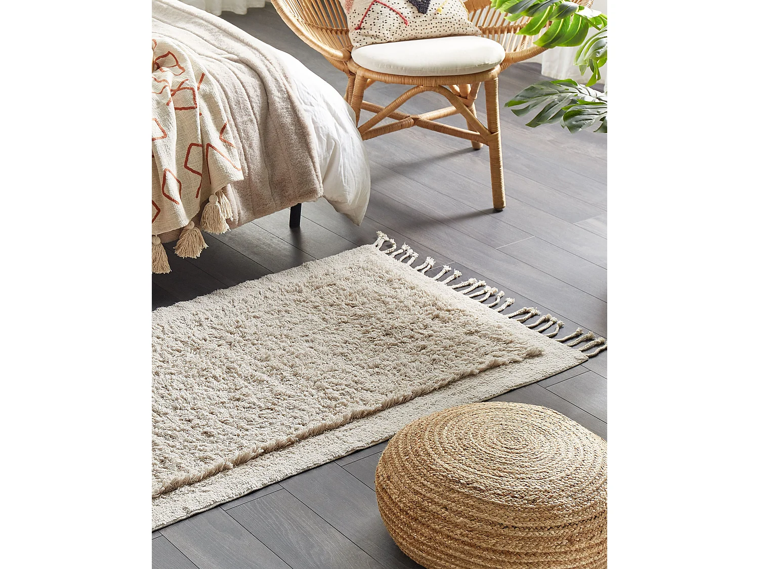 Tappeto cotone beige 80 x 150 cm BITLIS