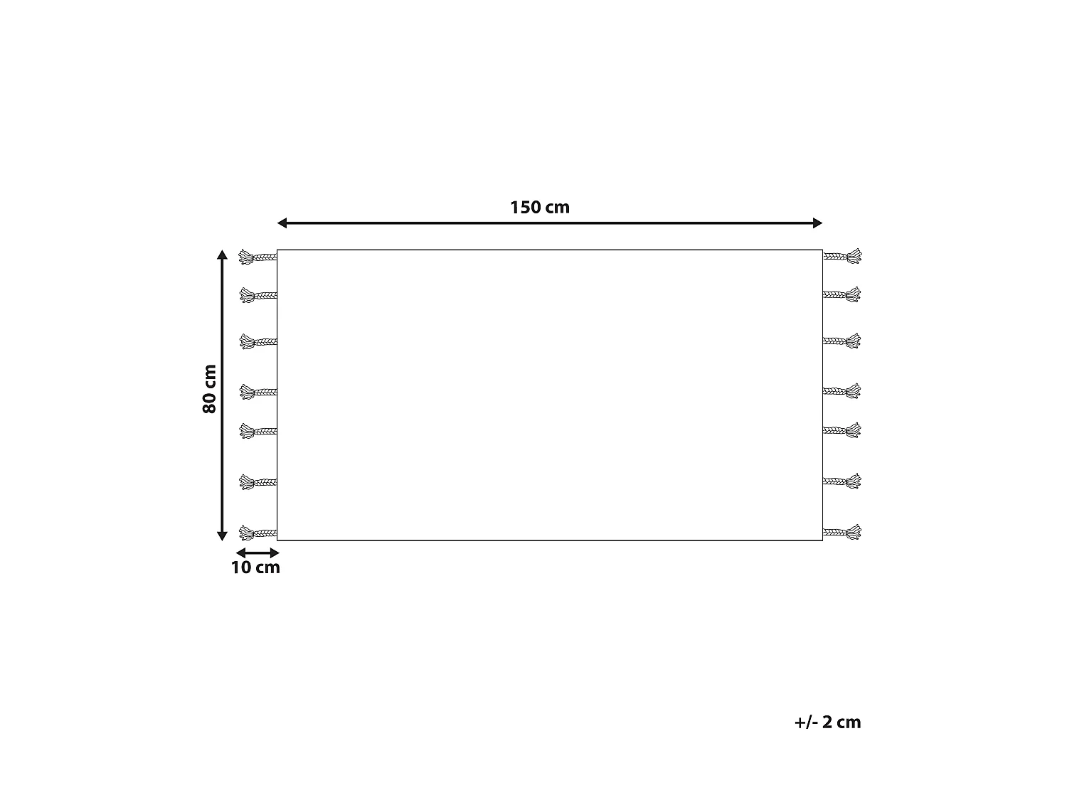 Teppich Baumwolle helles Beige 80x150 cm mit Fransen Hochflor Shaggy Boho Bitlis