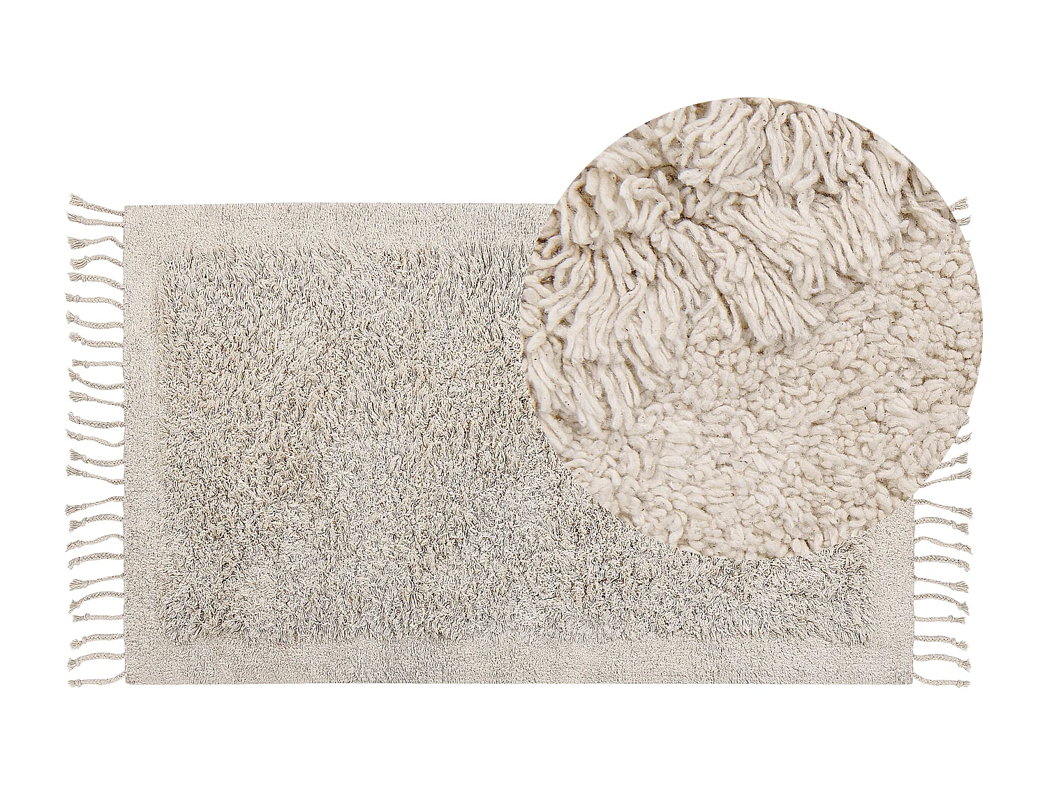 Tapis BITLIS Beige clair 80 x 150 cm Coton