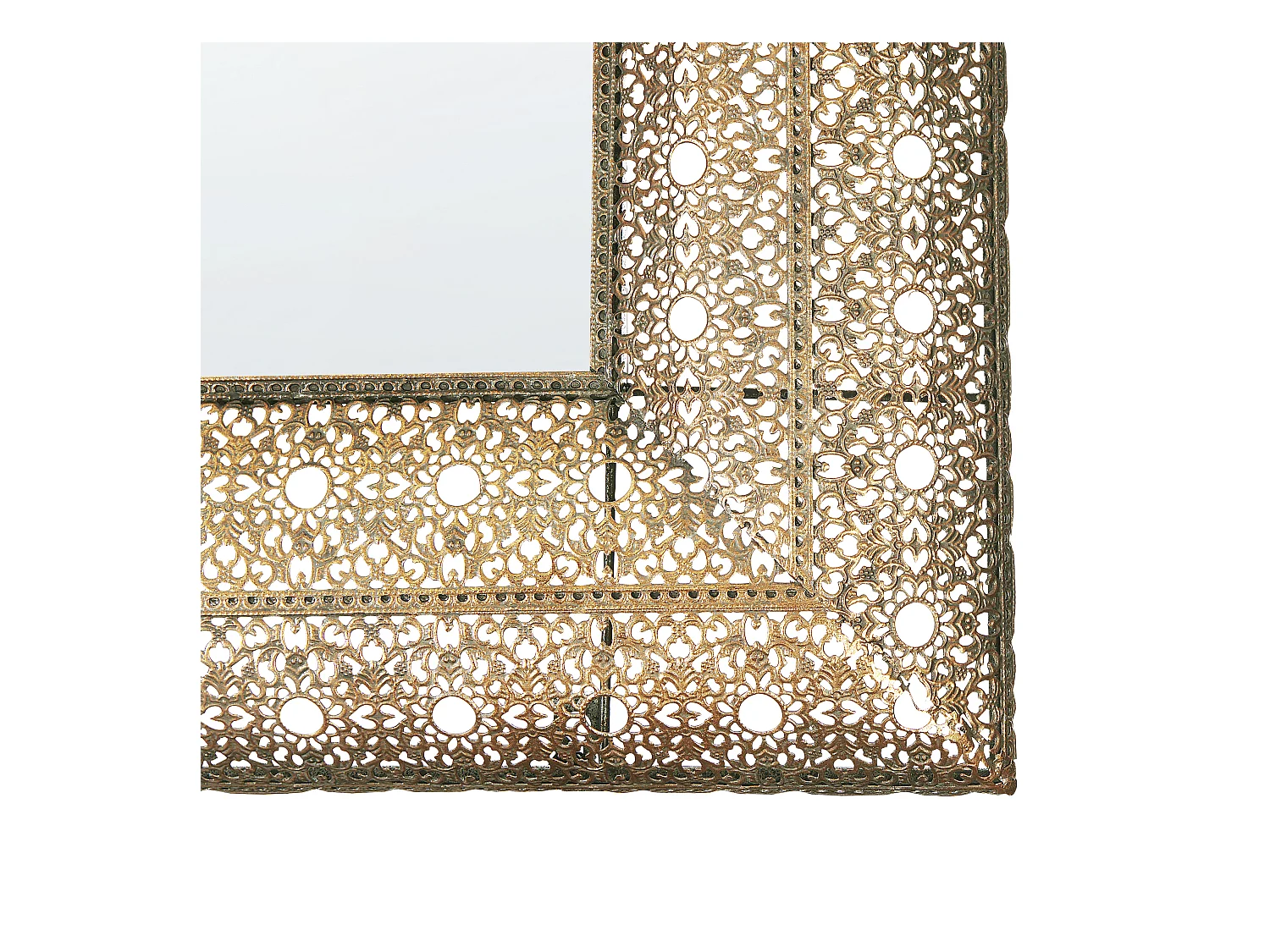 Miroir DEHRADUN 69 cm 90 cm Métal Doré