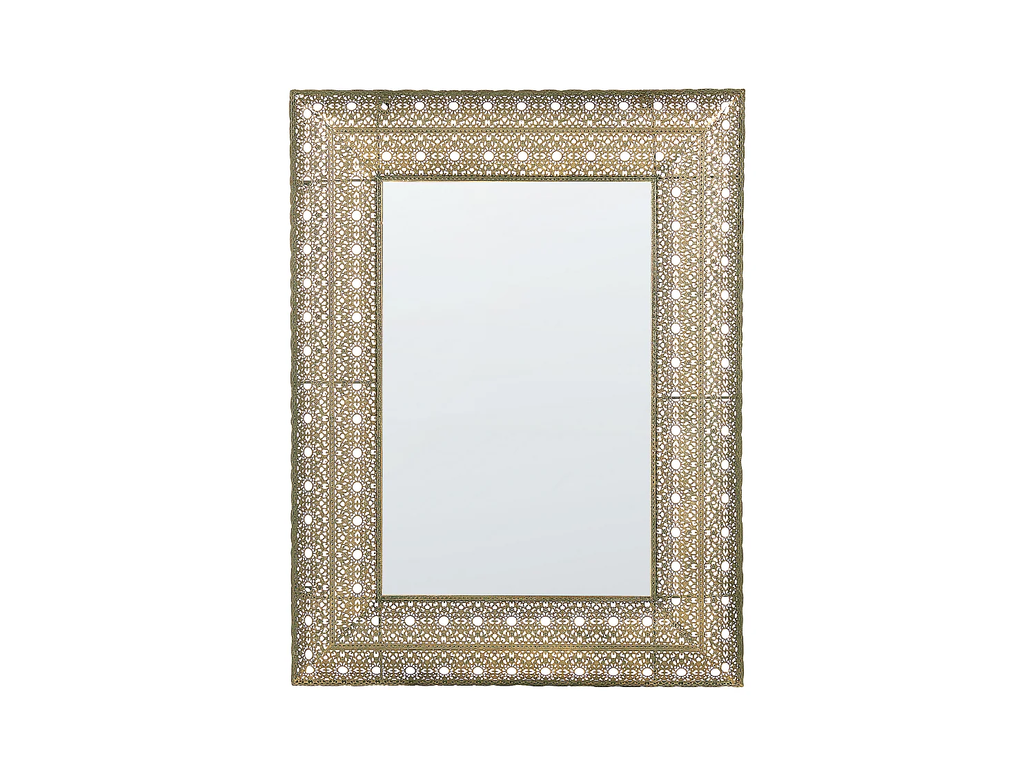 Miroir DEHRADUN 69 cm 90 cm Métal Doré