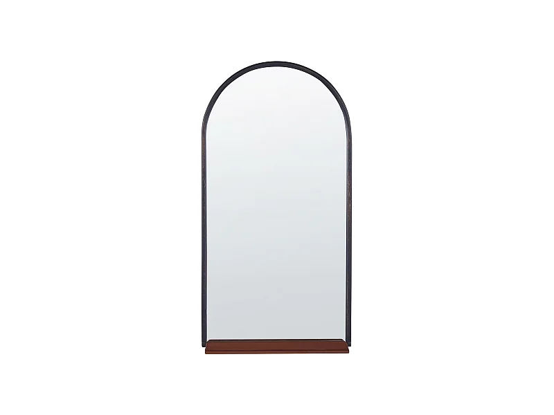 Miroir mural avec étagère DOMME 40 cm 67 cm Métal Noir