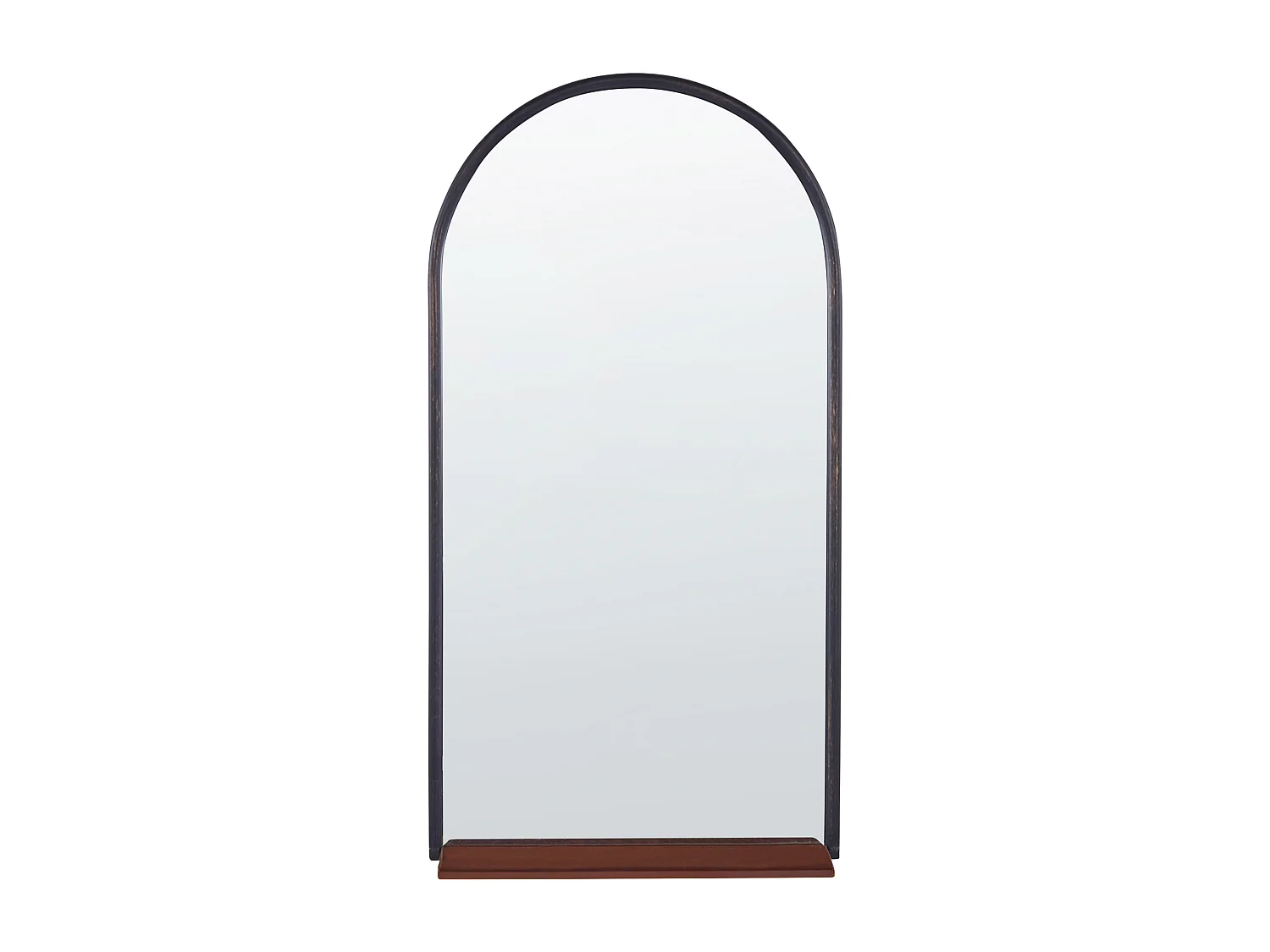 Espejo de pared con estante DOMME 40 cm 67 cm Metal Negro