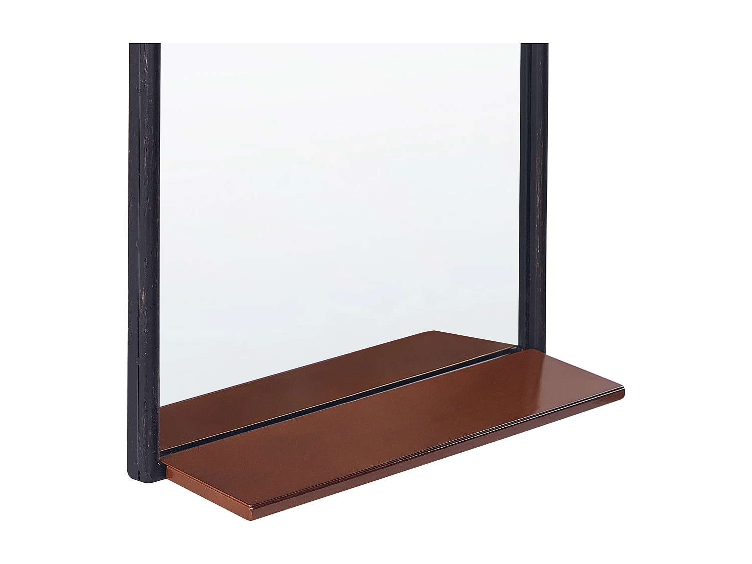 Espejo de pared con estante DOMME 40 cm 67 cm Metal Negro