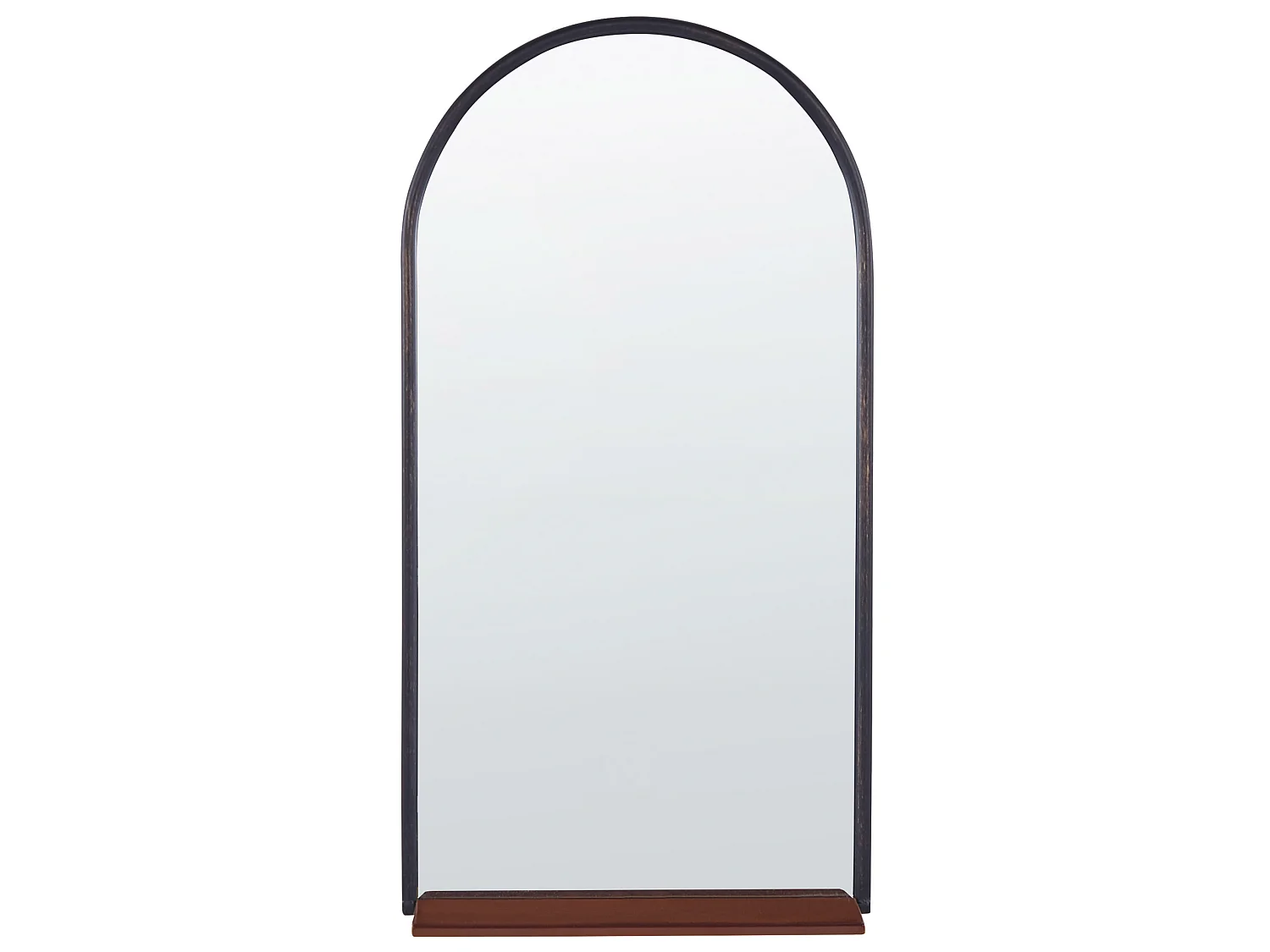 Miroir mural avec étagère DOMME 40 cm 67 cm Métal Noir