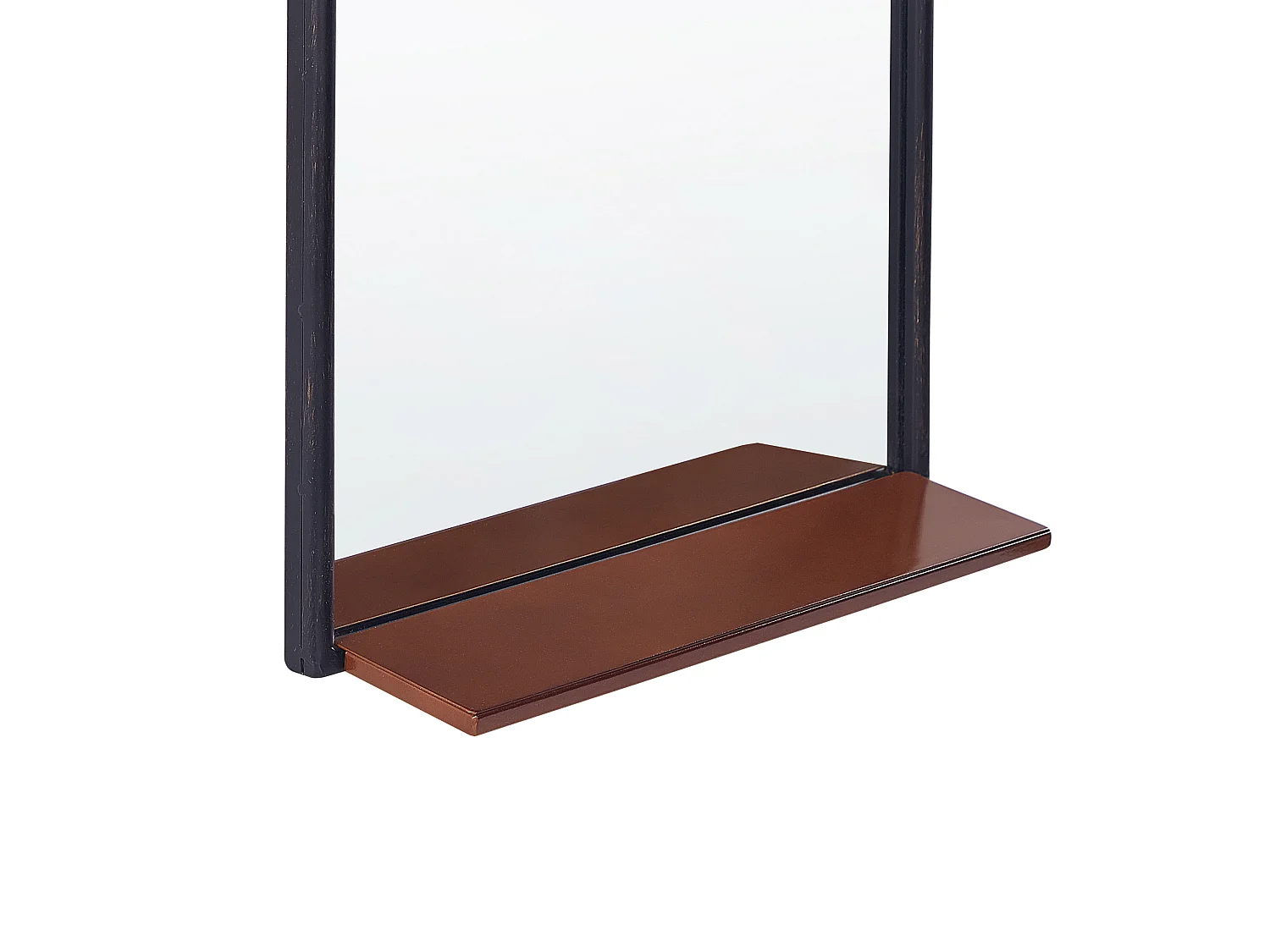 Miroir mural avec étagère DOMME 40 cm 67 cm Métal Noir