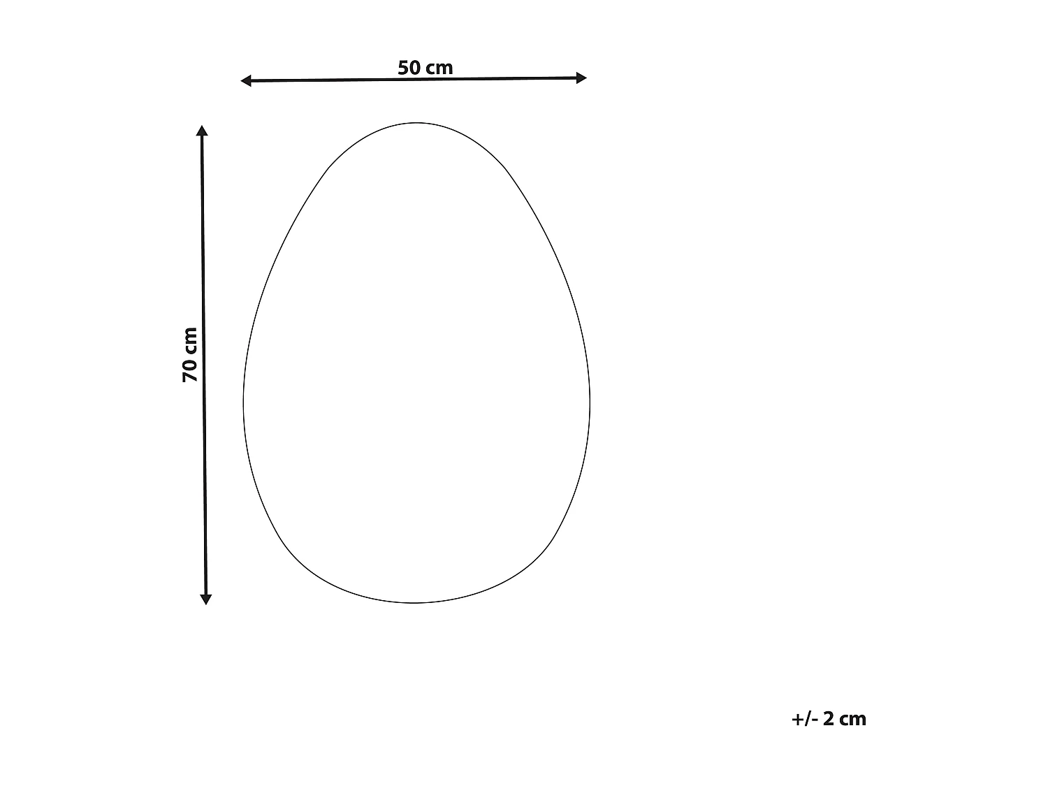 Deko-Wandspiegel silber oval 50 x 70 cm Wanddeko Modern Montresor