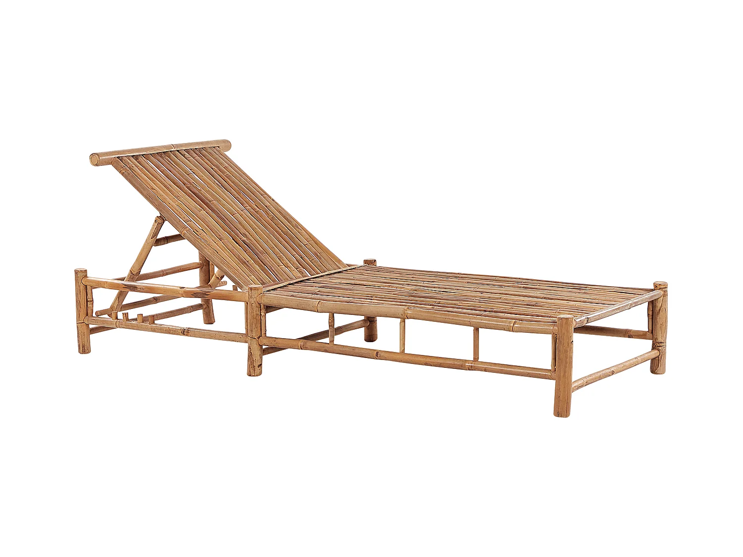 Ligstoel met kussen LIGURE Bamboehout Bruin