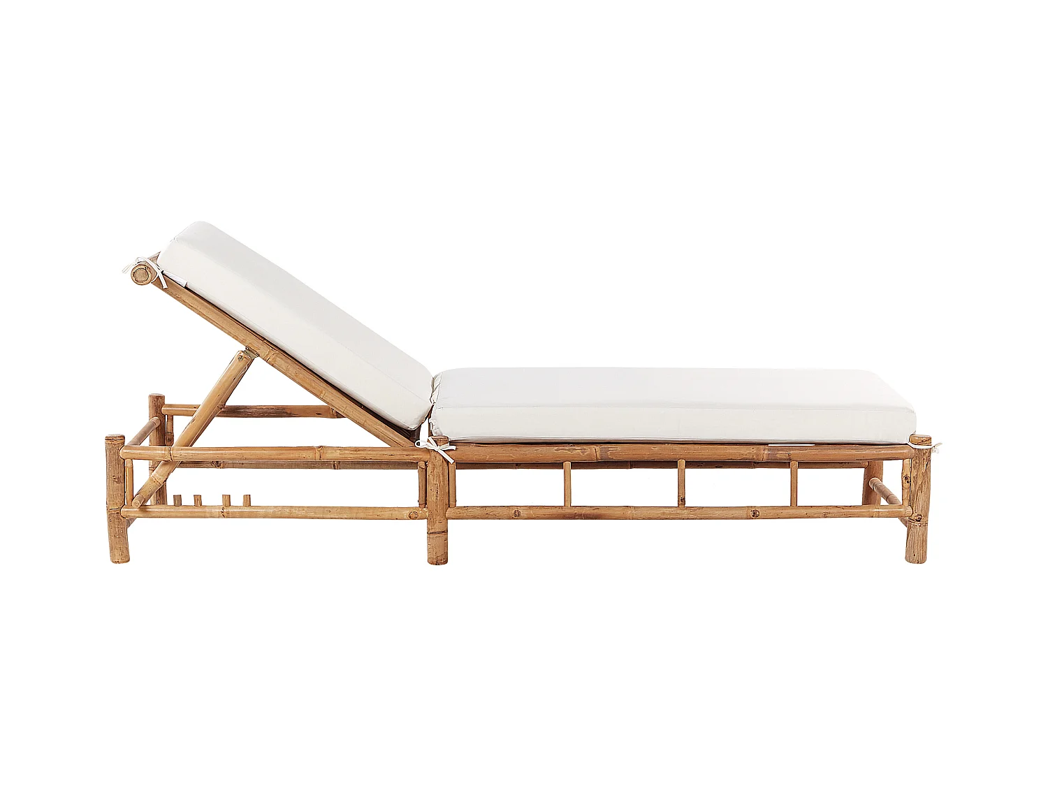 Ligstoel met kussen LIGURE Bamboehout Bruin