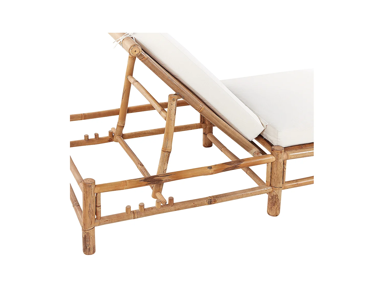 Ligstoel met kussen LIGURE Bamboehout Bruin