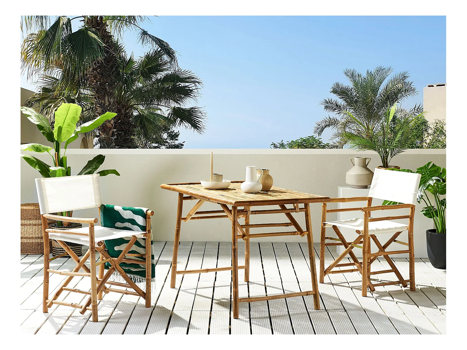 Tuin eettafel MOLISE 120 cm 69 cm Bamboehout Lichtbruin