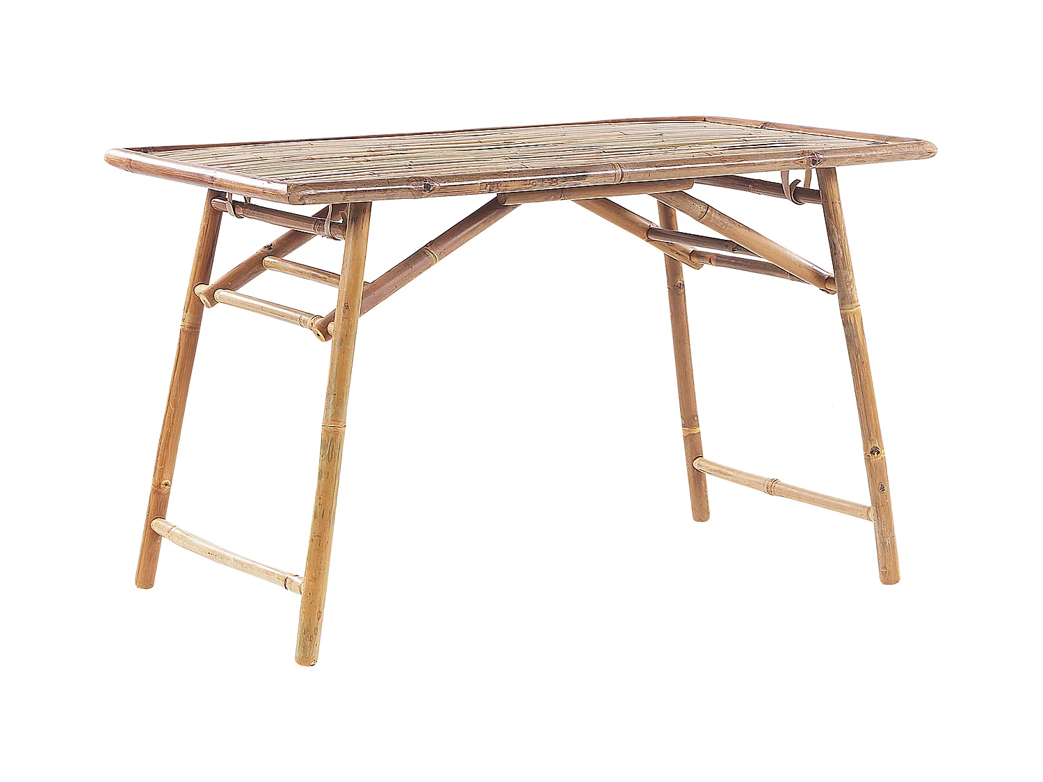 Table de salle à manger de jardin MOLISE 120 cm 69 cm Bambou Marron clair