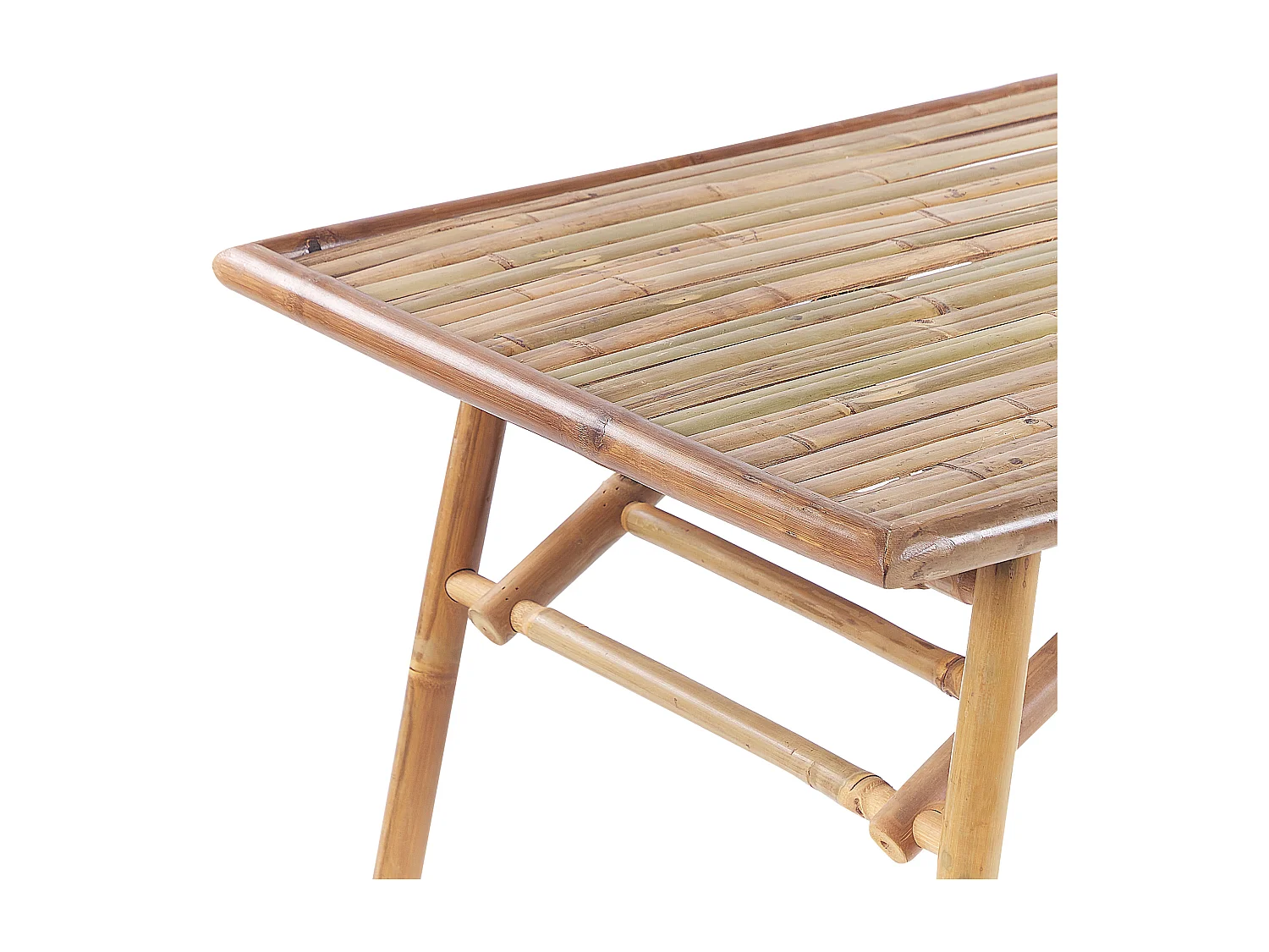 Gartentisch Bambusholz hellbraun rechteckig 120x69 cm Klapptisch Modern Molise