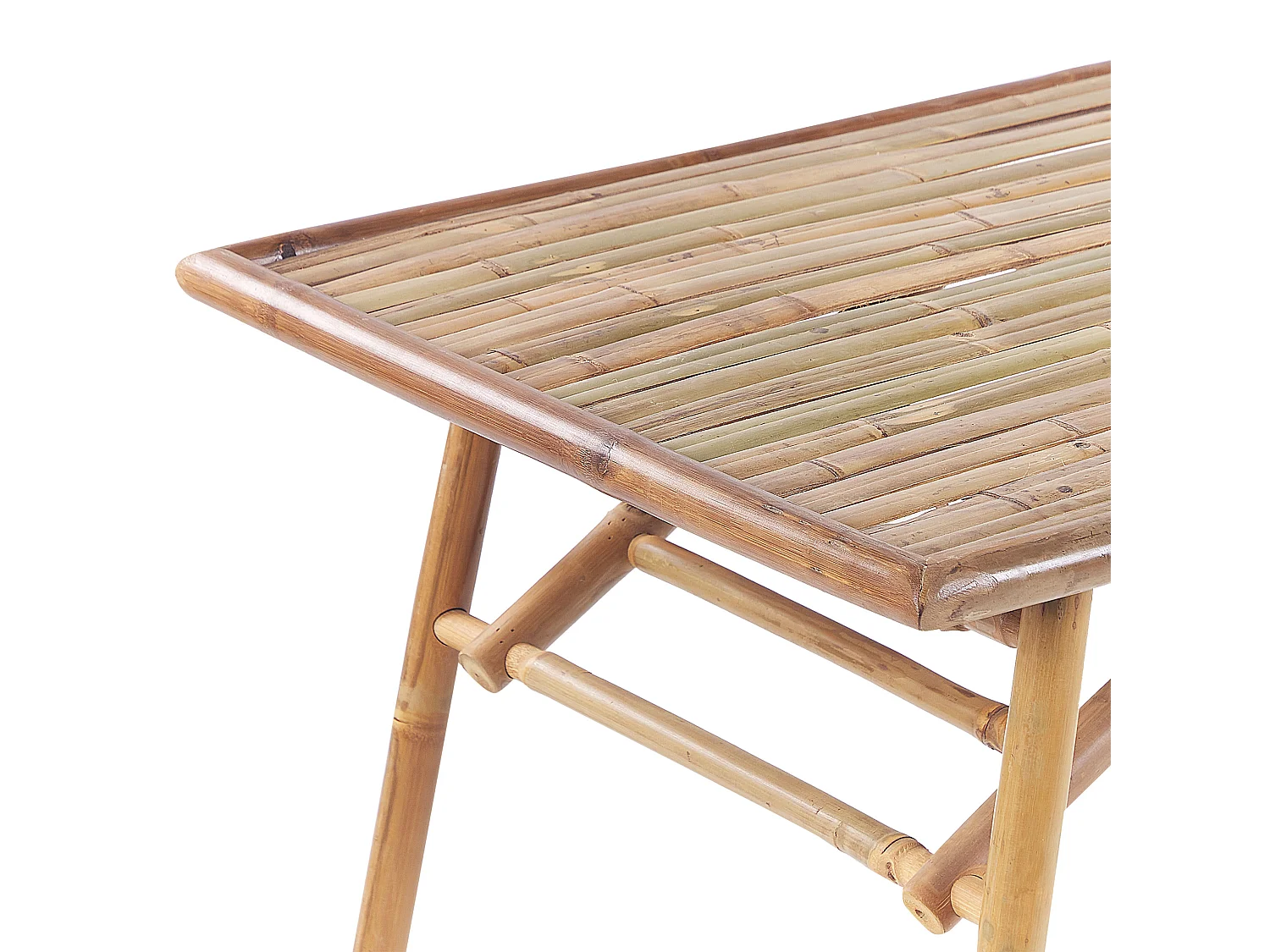 Table de salle à manger de jardin MOLISE 120 cm 69 cm Bambou Marron clair