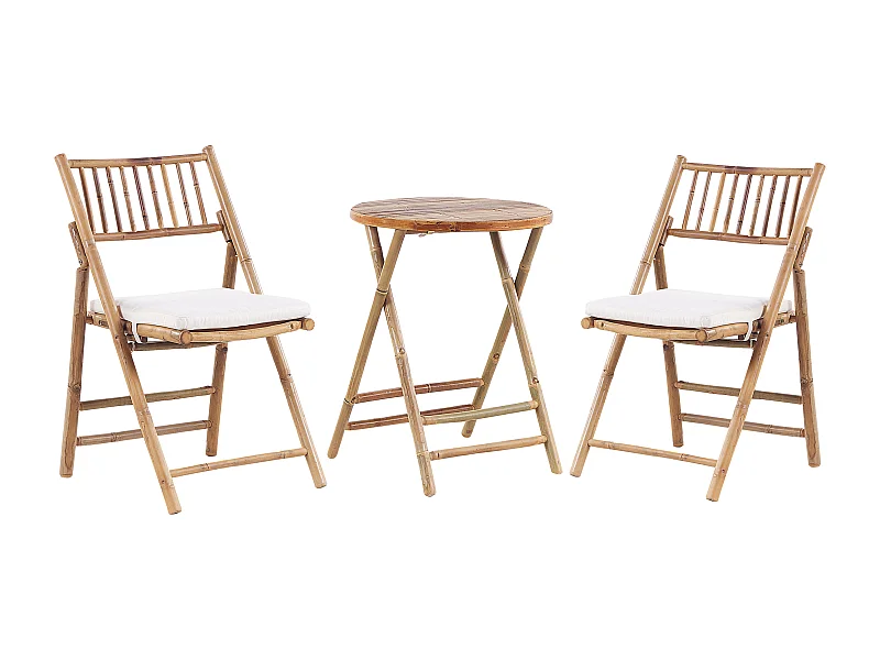Ensemble pour bistro Pliant SAVELLETRI Bambou Marron