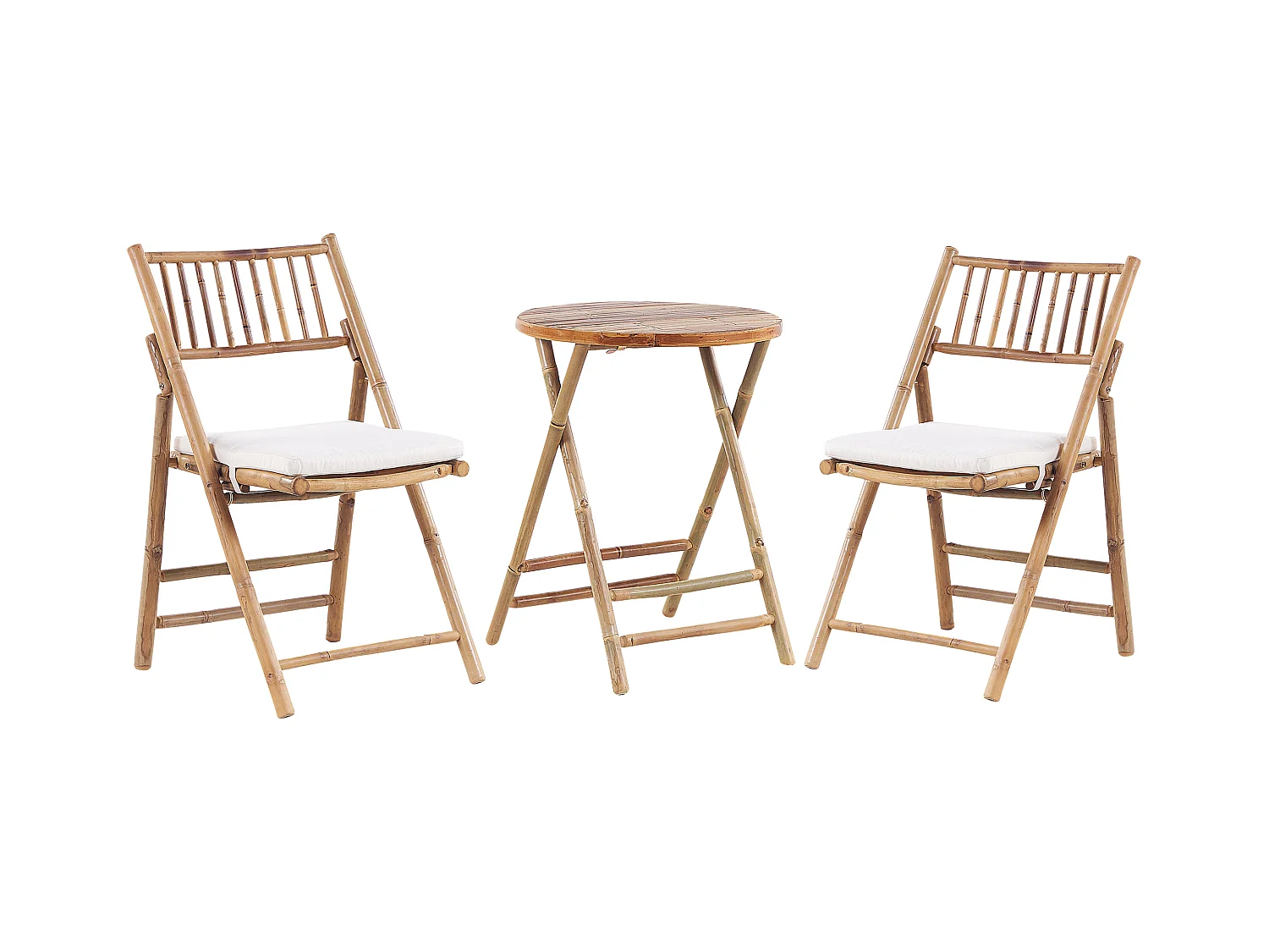 Ensemble pour bistro Pliant SAVELLETRI Bambou Marron
