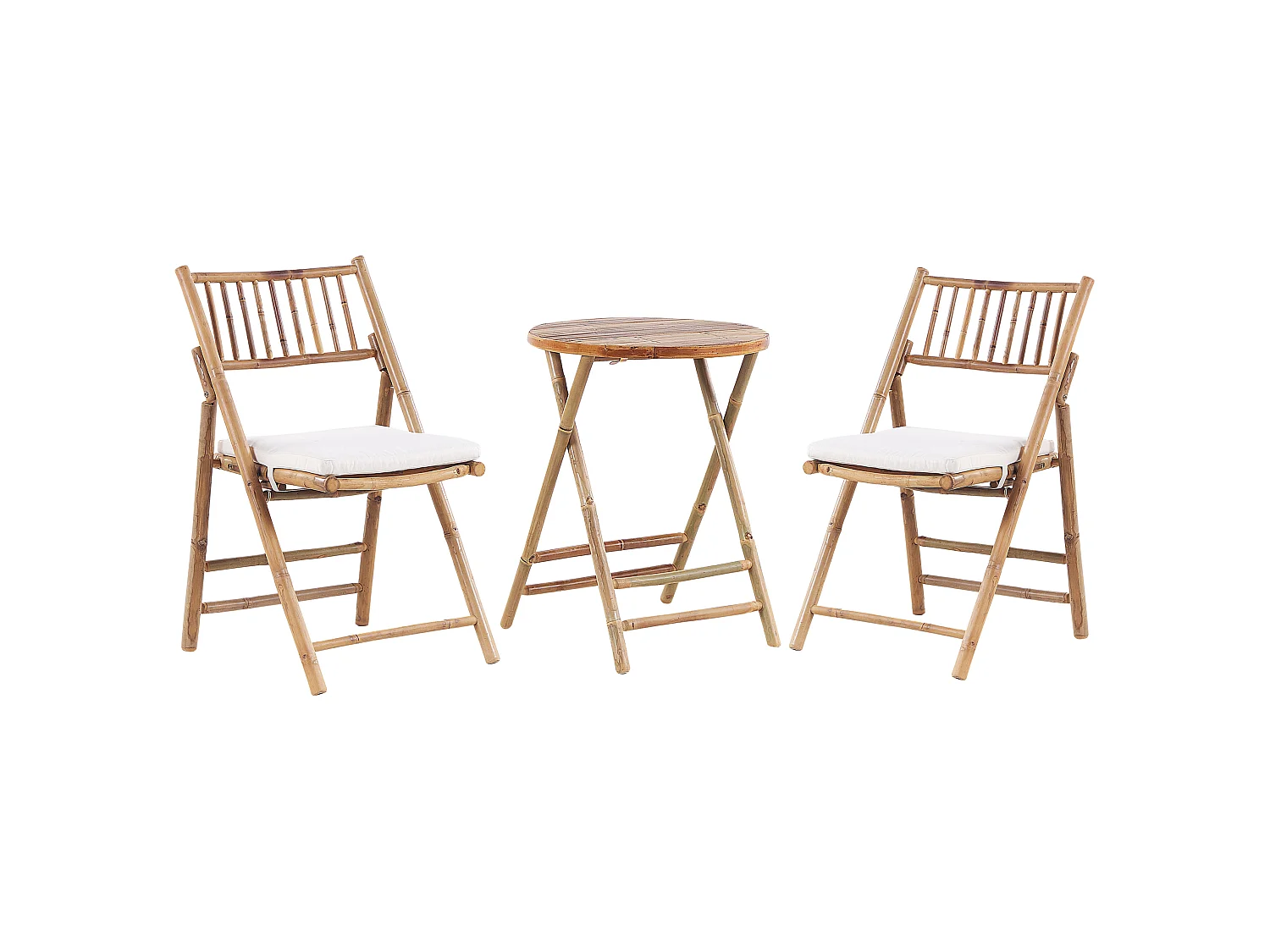 Ensemble pour bistro Pliant SAVELLETRI Bois Marron