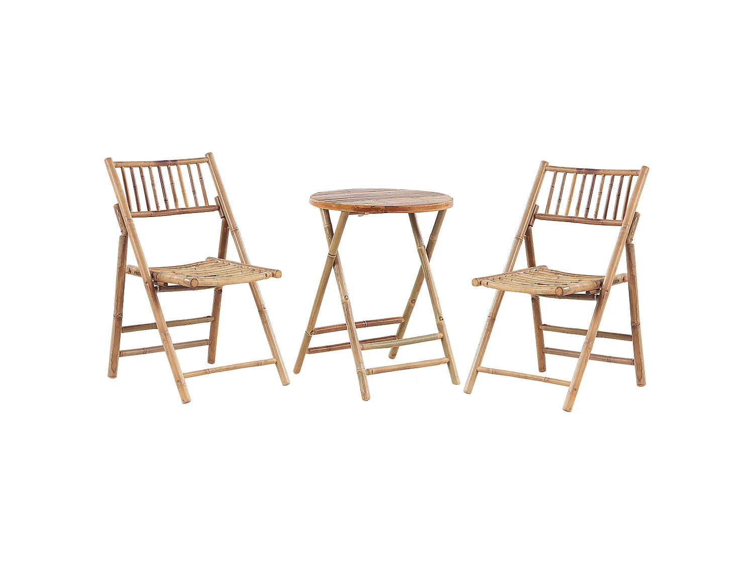 Ensemble pour bistro Pliant SAVELLETRI Bois Marron