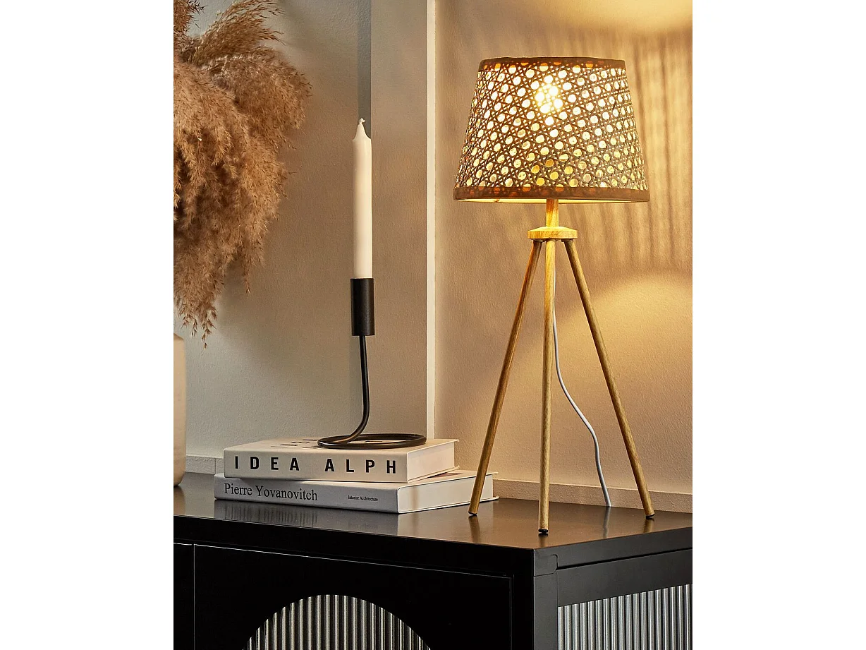 Lampe à poser BOETICA Rotin Naturel