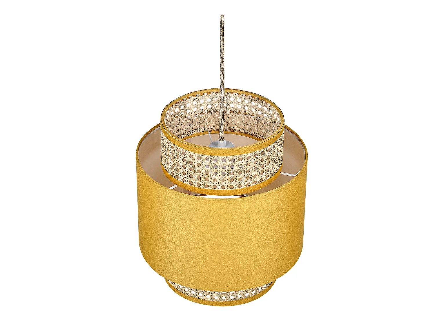 Lampadario BOERI Rattan Senape