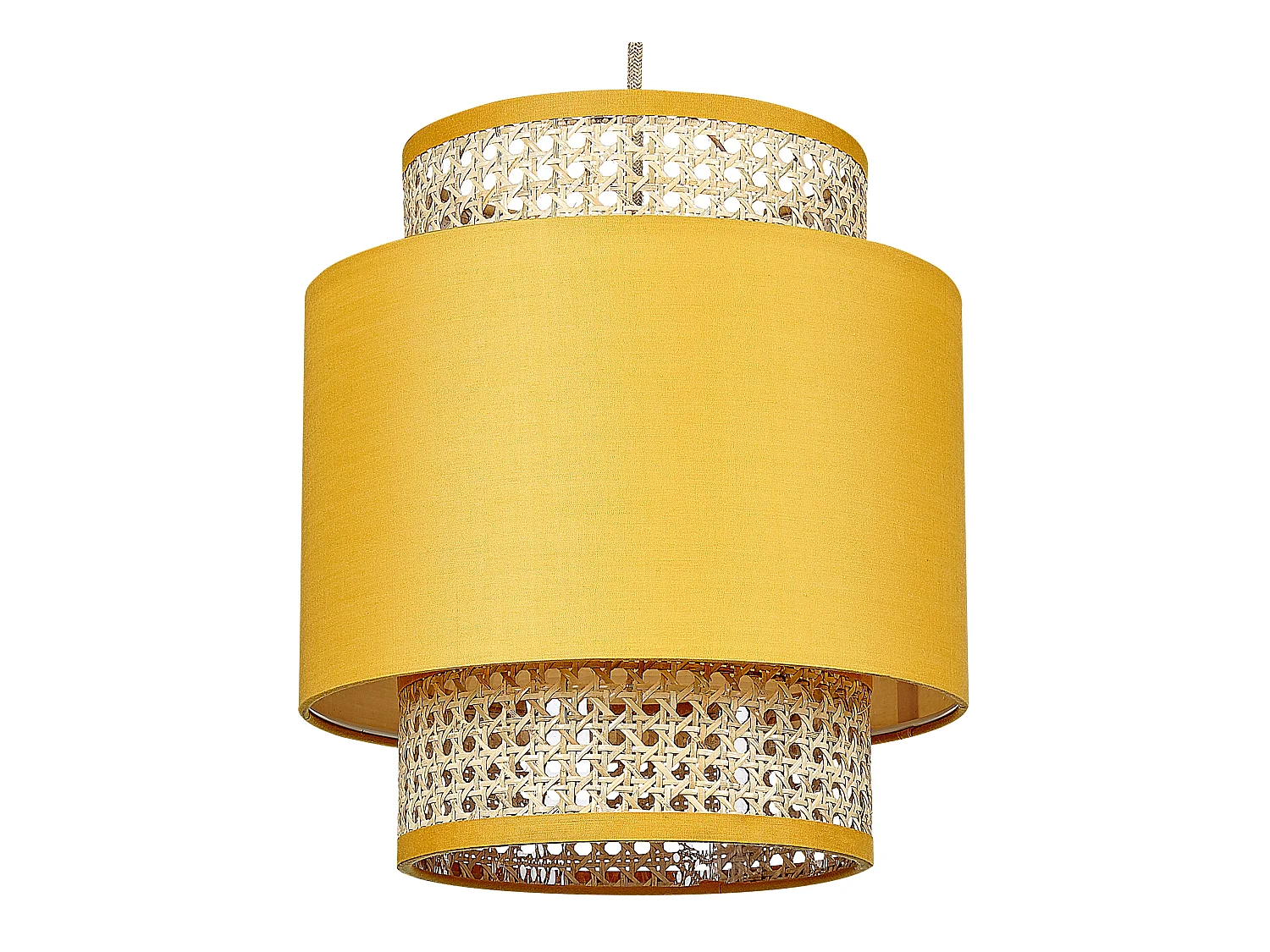 Lampe suspension BOERI Rotin Moutarde