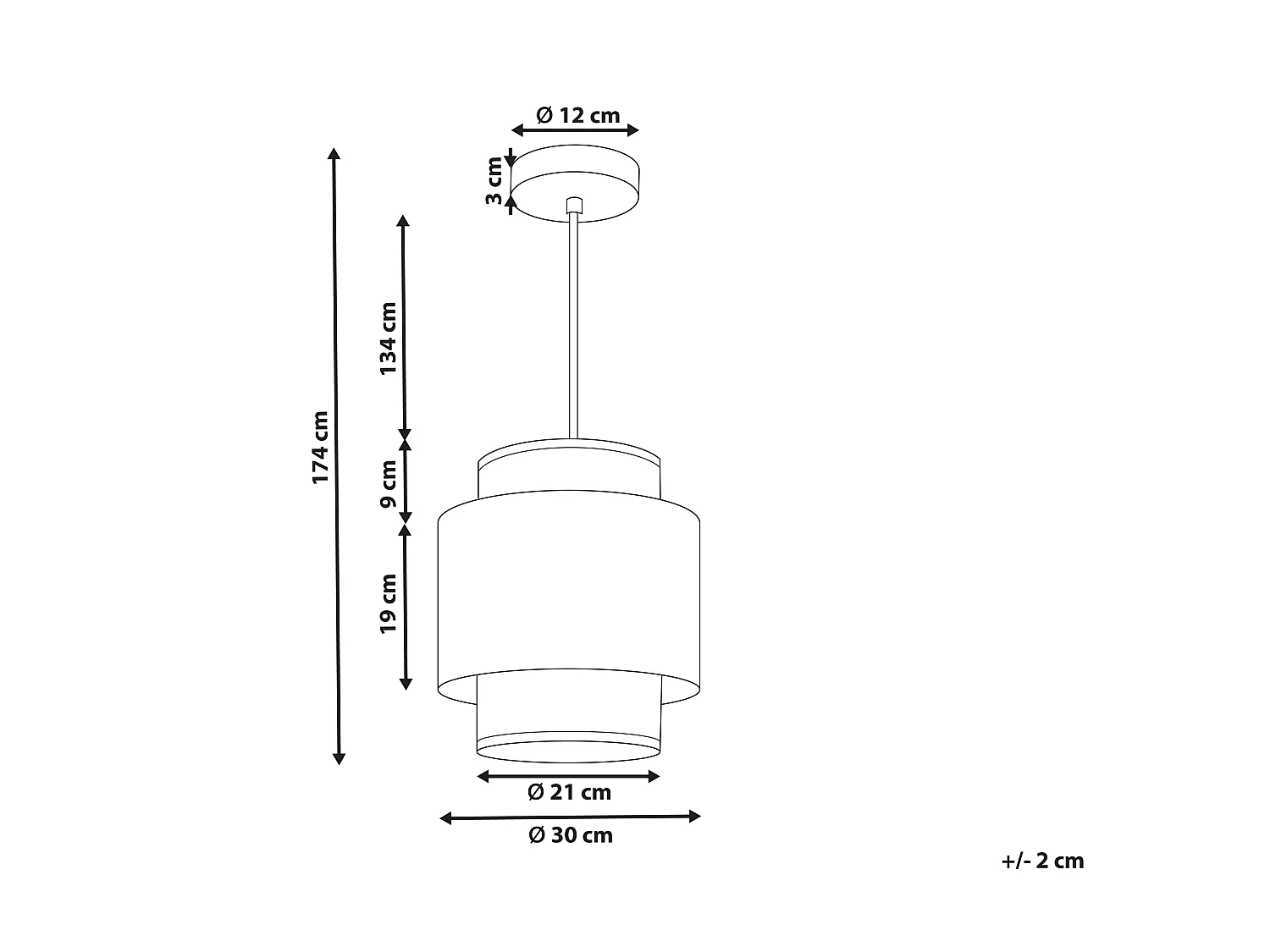 Hängelampe Stoffschirm Rattan senfgelb / natürlich BOERI