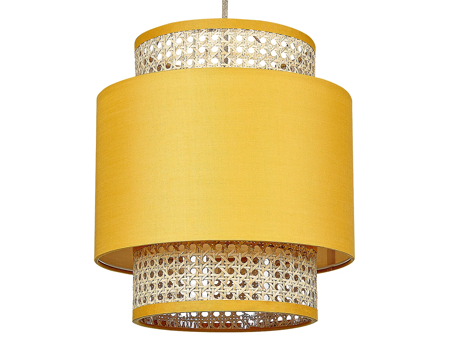 Lampadario BOERI Rattan Senape