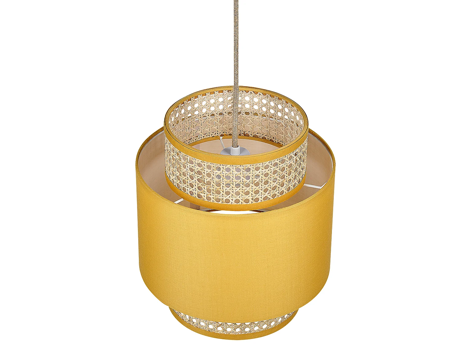 Lampadario BOERI Rattan Senape