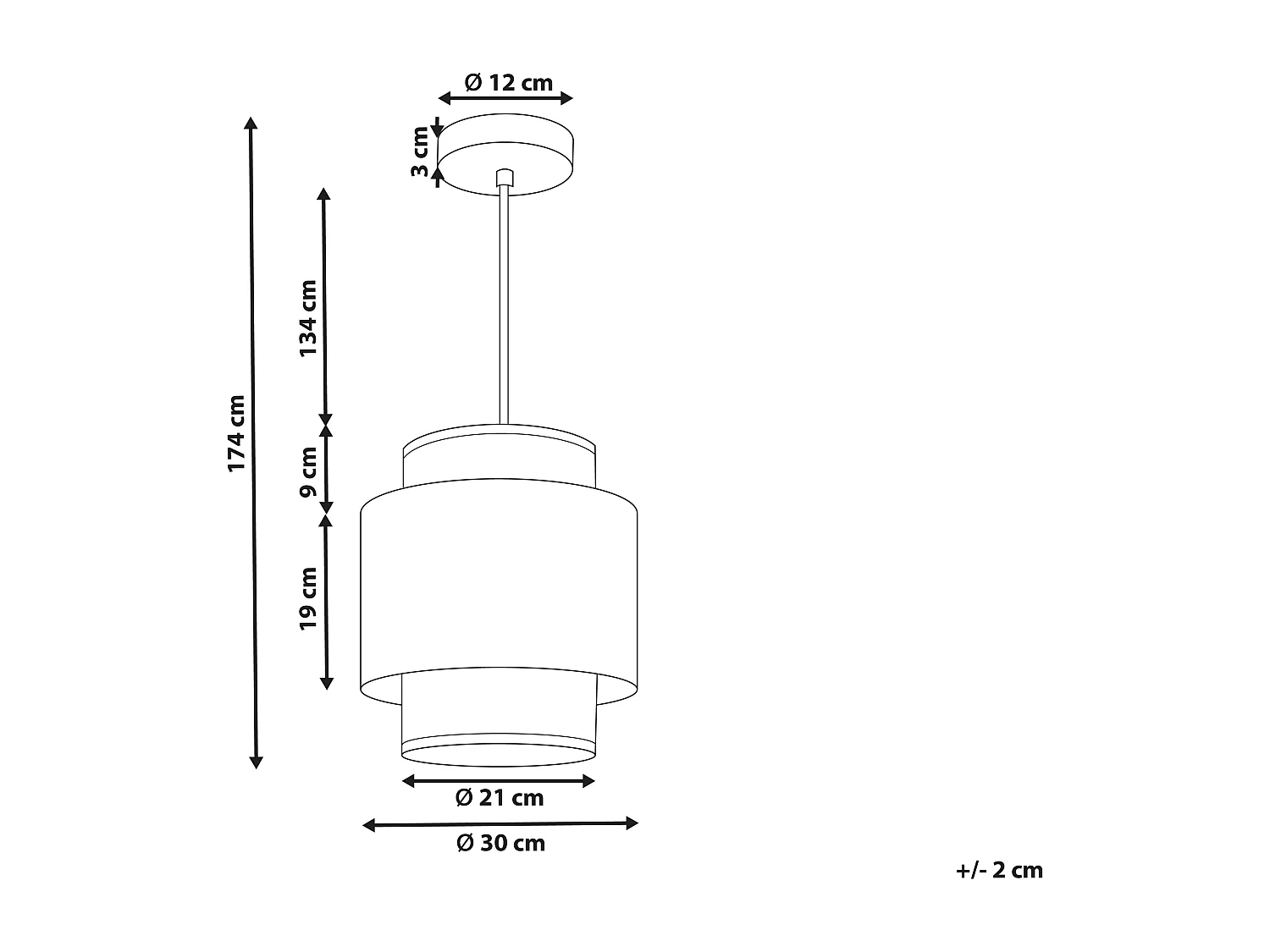 Hängelampe Stoffschirm Rattan senfgelb / natürlich BOERI
